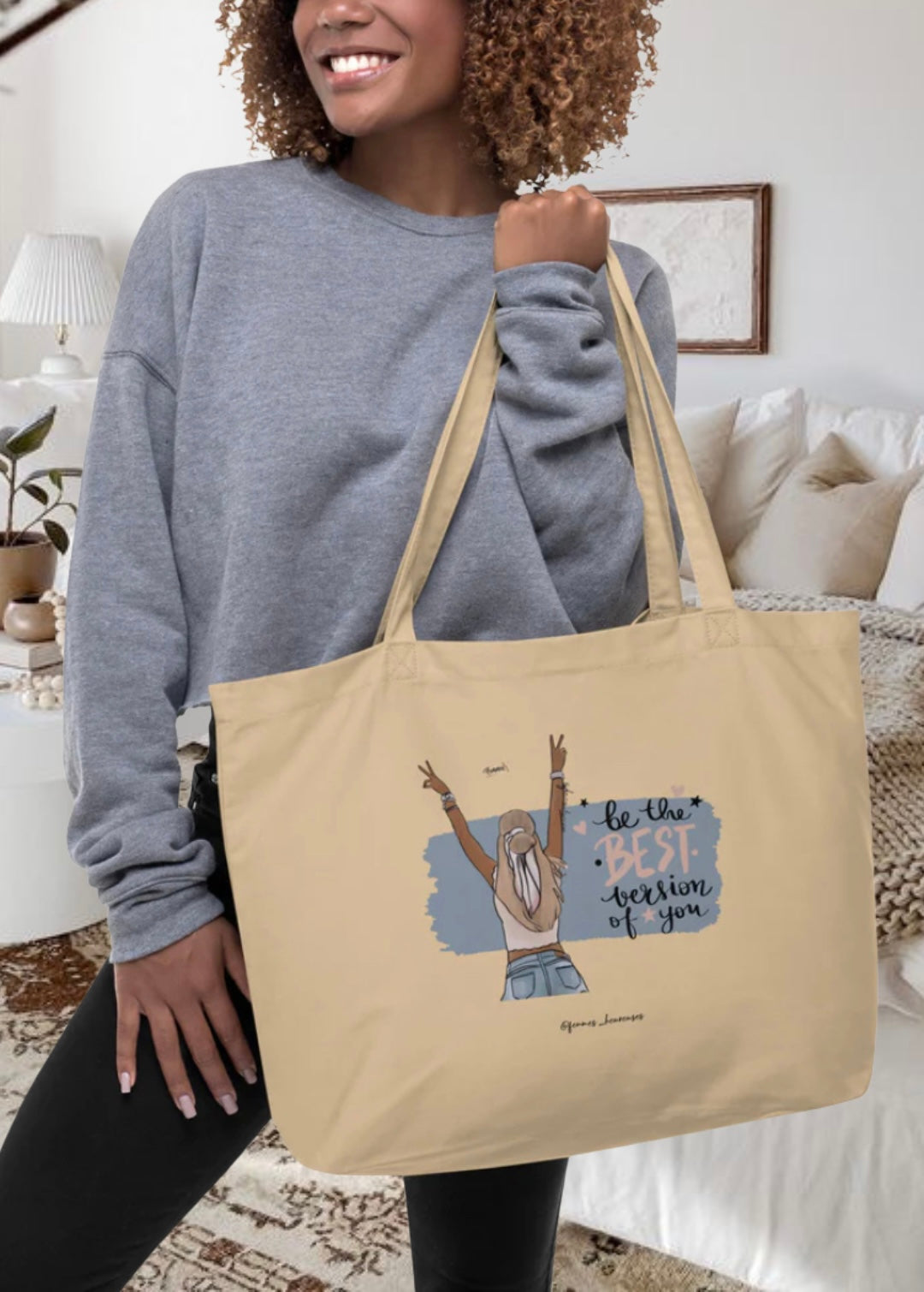 Grand tote bag "Be the best"